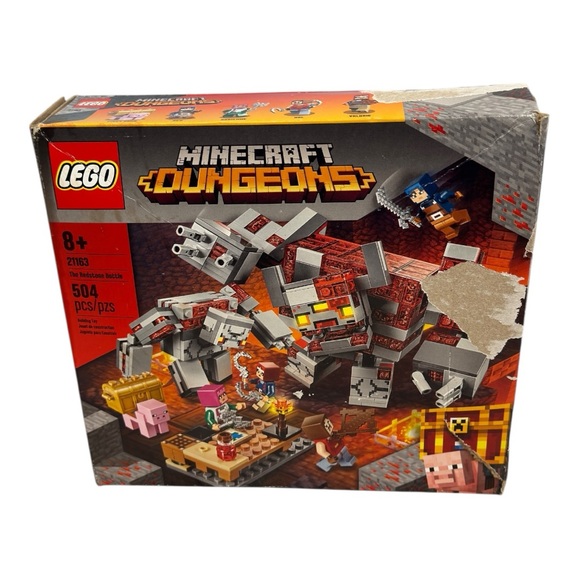 LEGO Minecraft Dungeons Adventure Set 21163 Red Gray Black Complete With Manuals - Picture 9 of 11